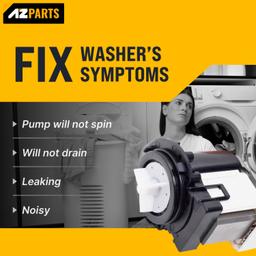 [Lifetime Warranty] 4681EA2001T WM3170CW Washer Drain Pump for Kenmore LG WM3170CW WM2101HW WM2301HR WM0642HW WM3670HVA WM2650HWA WM3270CW WM8100HVA MAH5500BWW WM8000HVA WM2487HRMA WM8000HWA thumbnail 1