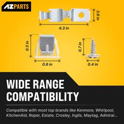[Lifetime Warranty] 279570 Dryer Door Latch Strike Kit PS334230 AP3094183 14205029 236877 420198 423232 EED4300TQ0 LTE5243DQ6 - Fits GE Whirlpool Kenmore Roper KitchenAid - Pack of 2 thumbnail 2