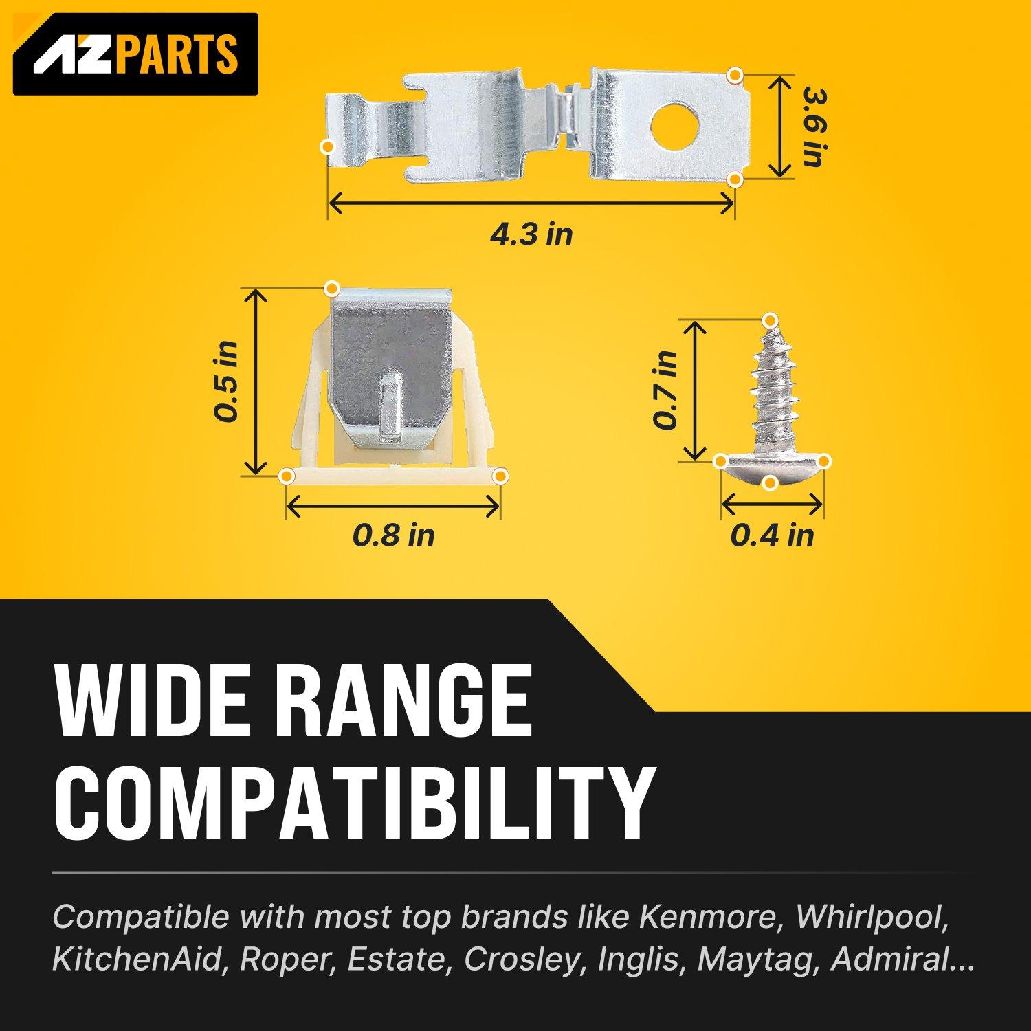 [Lifetime Warranty] 279570 Dryer Door Latch Strike Kit PS334230 AP3094183 14205029 236877 420198 423232 EED4300TQ0 LTE5243DQ6 - Fits GE Whirlpool Kenmore Roper KitchenAid - Pack of 2 image 2