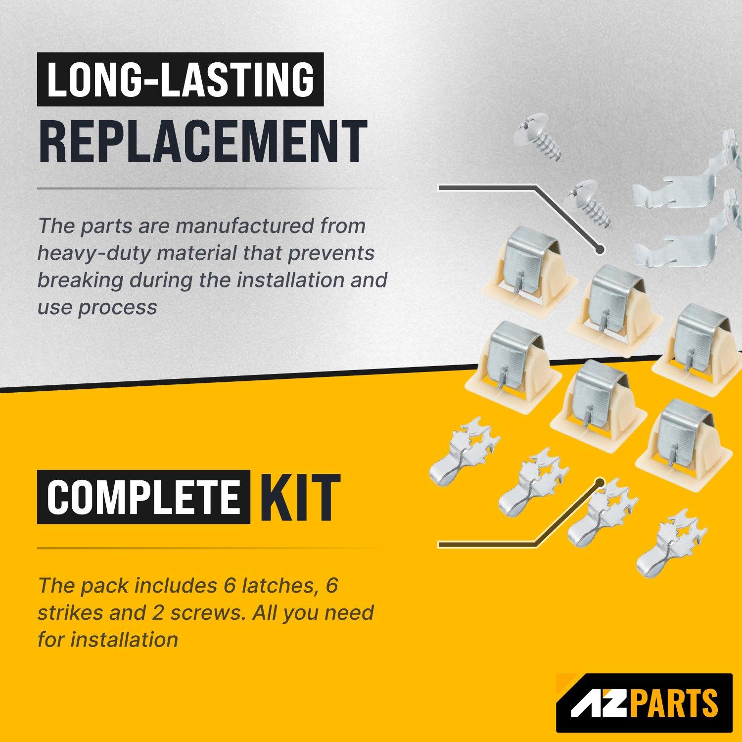 [Lifetime Warranty] 279570 Dryer Door Latch Strike Kit PS334230 AP3094183 14205029 236877 420198 423232 EED4300TQ0 LTE5243DQ6 - Fits GE Whirlpool Kenmore Roper KitchenAid - Pack of 2 image 4