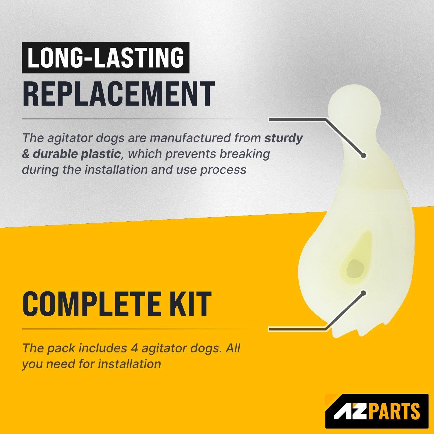 [Lifetime Warranty] 80040 Washer Agitator Dogs - Compatible with Whirlpool & Kenmore Washers - Replaces 285612 285770 3366877 387091 80040VP AP3119063 EA388034 ER80040 LP338 PS388034 - Pack of 4 image 4