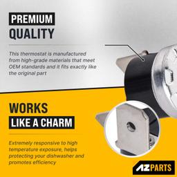 [Lifetime Warranty] 661566 Dishwasher High Limit Thermostat - Compatible for Whirlpool Kenmore KitchenAid Amana Maytag Dishwashers - Replaces WP661566 3371618 W10339474 AP6010246 PS11743423 thumbnail 2
