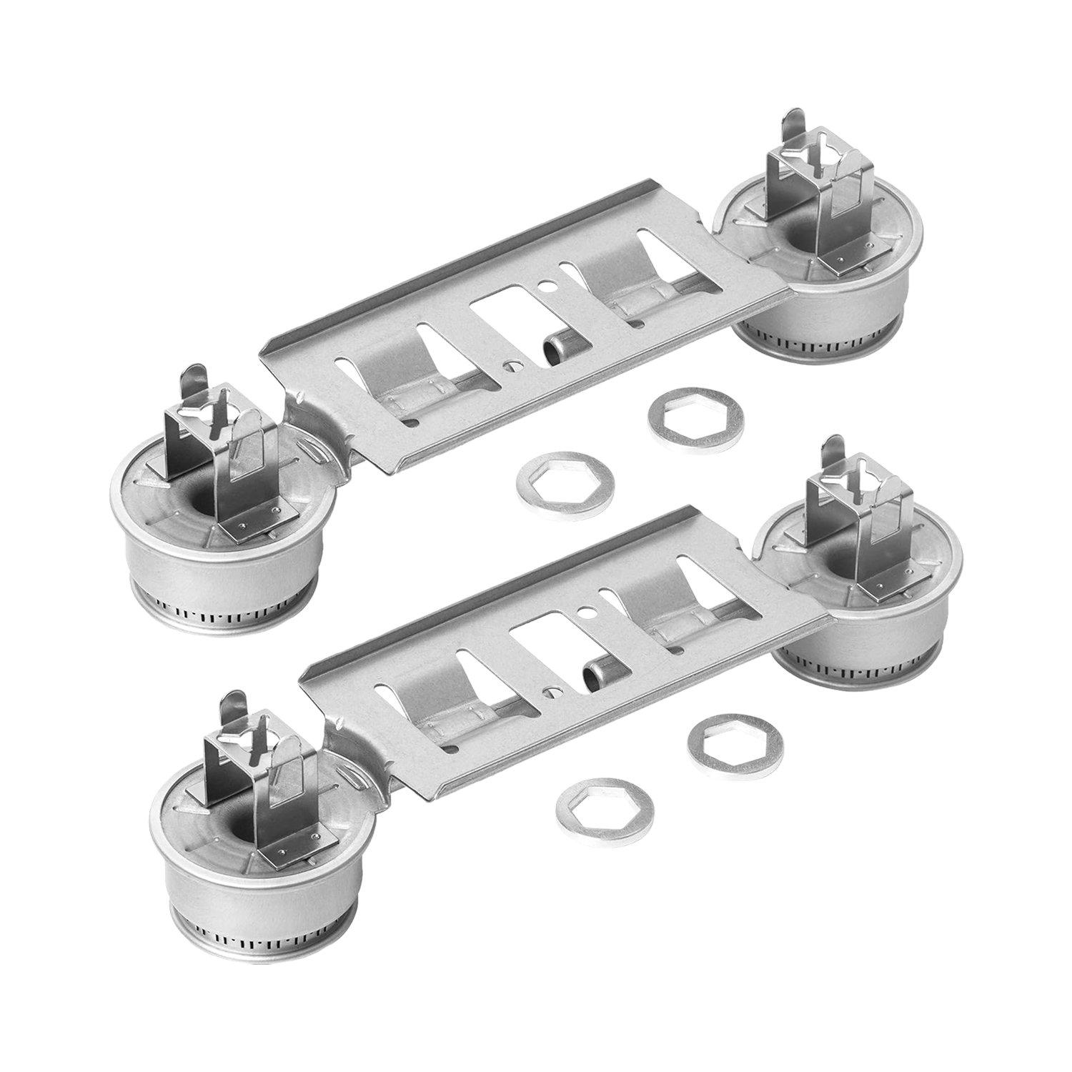 [Lifetime Warranty] WB16K10026 WB29K17 Double Burner Assembly Replacement - Compatible with GE Kenmore Hotpoint Ranges - Replaces 868697 AP2633210 WB16K10003 65932 PS232404 - Pack of 2 image 0