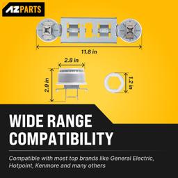 [Lifetime Warranty] WB16K10026 WB29K17 Double Burner Assembly Replacement - Compatible with GE Kenmore Hotpoint Ranges - Replaces 868697 AP2633210 WB16K10003 65932 PS232404 - Pack of 2 thumbnail 1