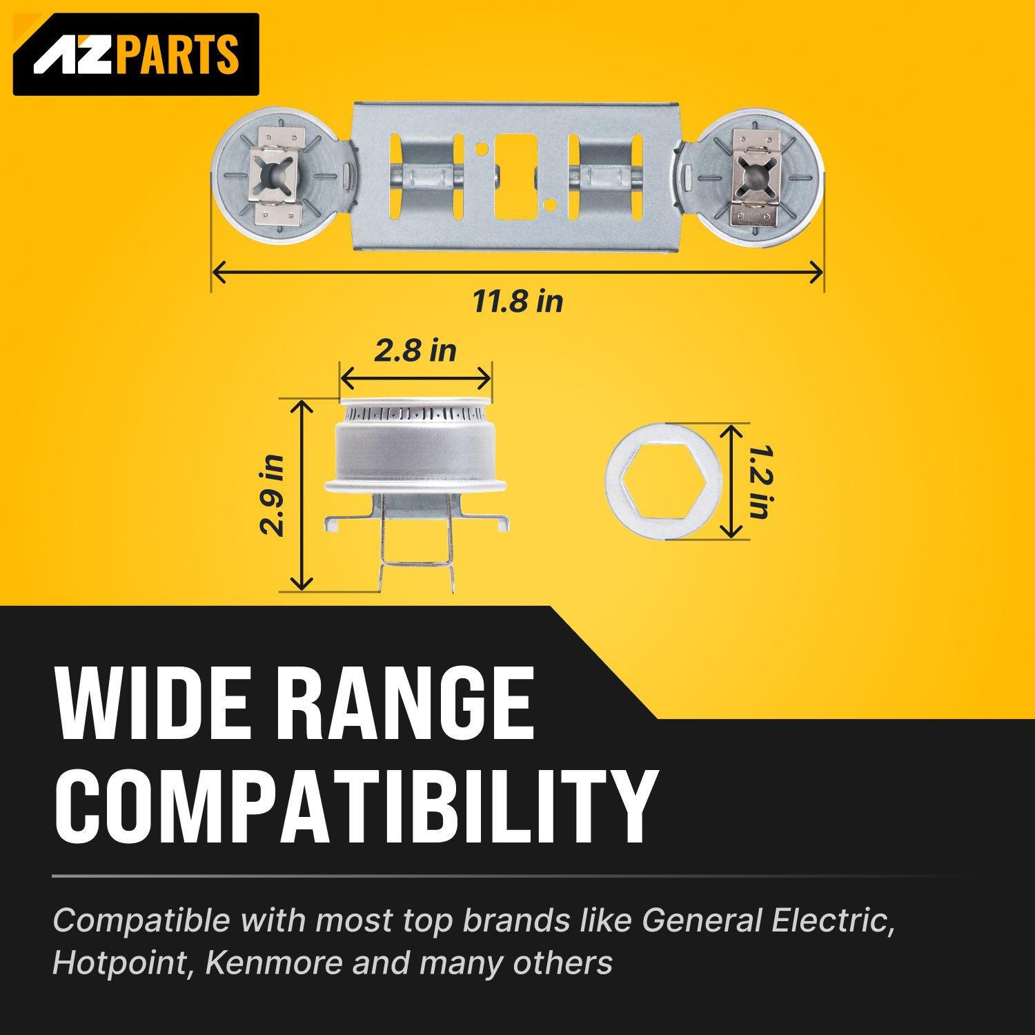 [Lifetime Warranty] WB16K10026 WB29K17 Double Burner Assembly Replacement - Compatible with GE Kenmore Hotpoint Ranges - Replaces 868697 AP2633210 WB16K10003 65932 PS232404 - Pack of 2 image 1