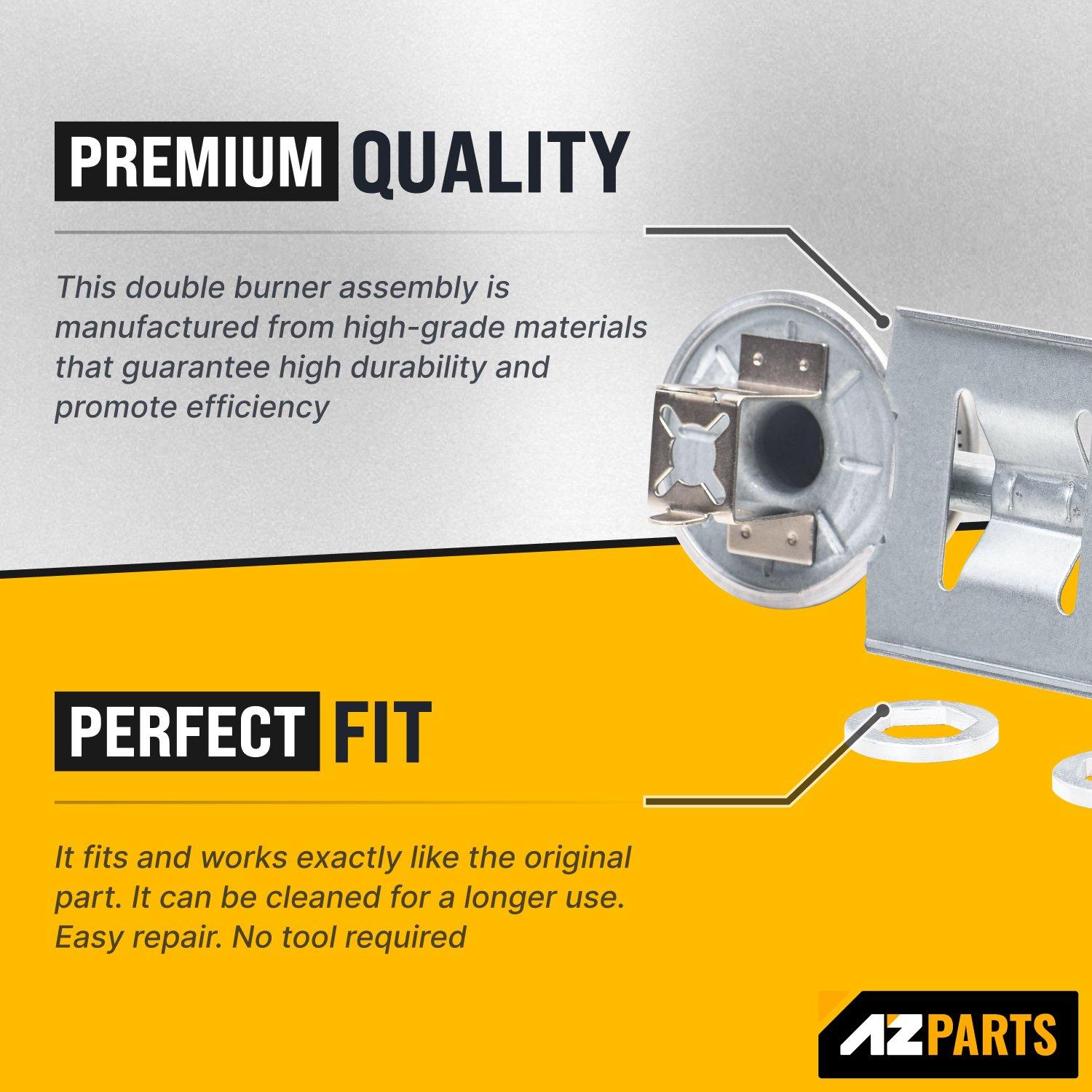 [Lifetime Warranty] WB16K10026 WB29K17 Double Burner Assembly Replacement - Compatible with GE Kenmore Hotpoint Ranges - Replaces 868697 AP2633210 WB16K10003 65932 PS232404 - Pack of 2 image 3