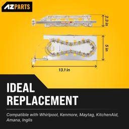 [Lifetime Warranty] 3387747 WP3387747 Dryer Heating Element for Whirlpool MEDB835DW4 GEW9250PW1 GEW9250PW0 GEW9200LW1 WED5100HW1 WED8300SW2 MED6230HW1 Maytag KitchenAid Dryers thumbnail 1