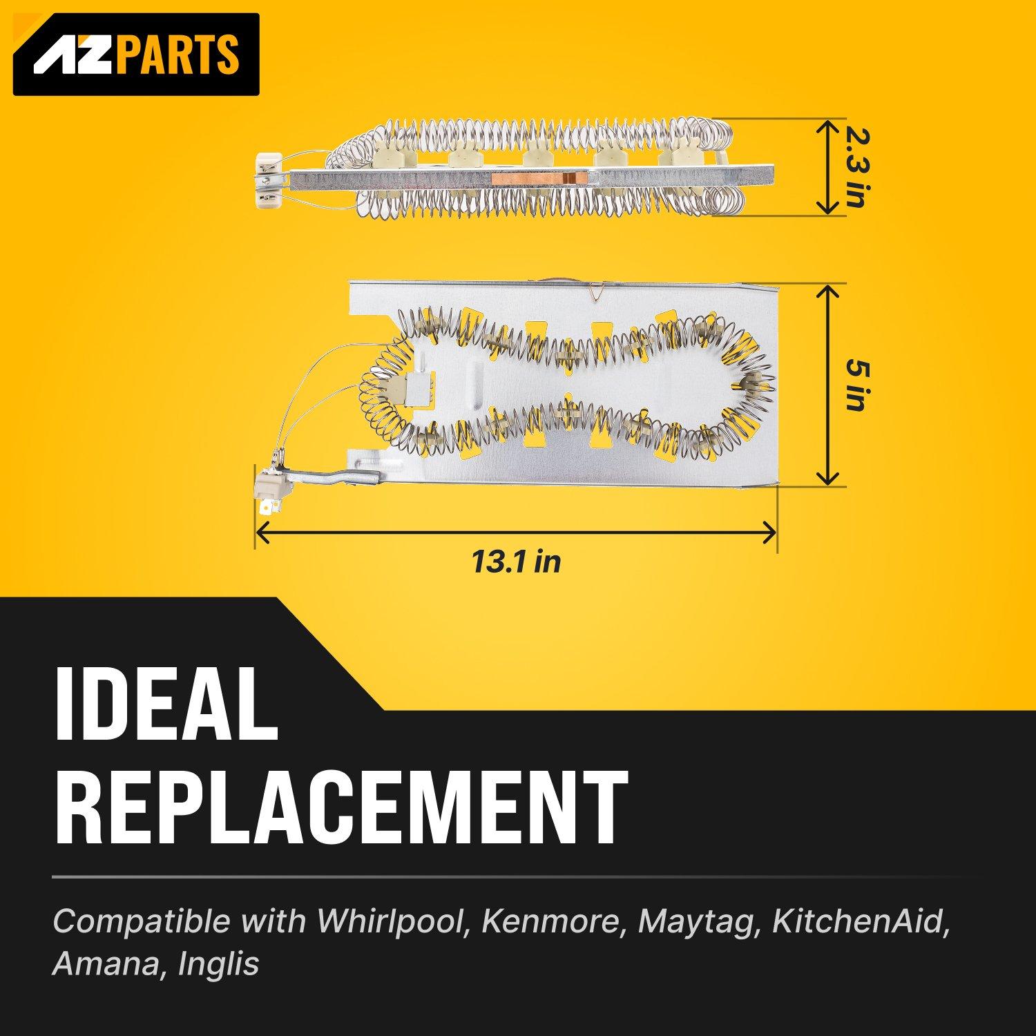 [Lifetime Warranty] 3387747 WP3387747 Dryer Heating Element for Whirlpool MEDB835DW4 GEW9250PW1 GEW9250PW0 GEW9200LW1 WED5100HW1 WED8300SW2 MED6230HW1 Maytag KitchenAid Dryers image 1