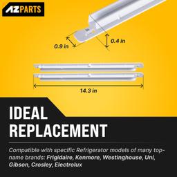 [Lifetime Warranty] 240365401 & 240356501 Refrigerator Meat Pan Hangers (Left & Right)  - Compatible with Frigidaire Kenmore Refrigerators - Replaces EA430245, PS430245, 891310, AH430245, 891216 thumbnail 1