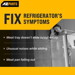 [Lifetime Warranty] 240365401 & 240356501 Refrigerator Meat Pan Hangers (Left & Right)  - Compatible with Frigidaire Kenmore Refrigerators - Replaces EA430245, PS430245, 891310, AH430245, 891216 thumbnail 2