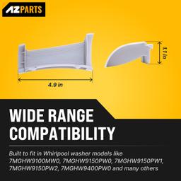 [Lifetime Warranty] 8181846 Washer Door Handle - Compatible with Whirlpool Duet Washers GHW9100LW1 GHW9150PW4 GHW9300PW4 GHW9150PW1 GHW9150PW0 GHW9200LW GHW9400PW4 - Replaces PS11744938 AP6011739 thumbnail 4