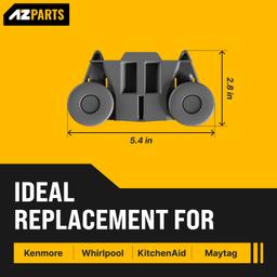 [Lifetime Warranty] W10195416 Dishwasher Lower Dish Rack Wheels - Compatible with KitchenAid Whirlpool Kenmore Dishwashers - Replaces AP5983730 W10195416V PS11722152 - Pack of 4 thumbnail 4