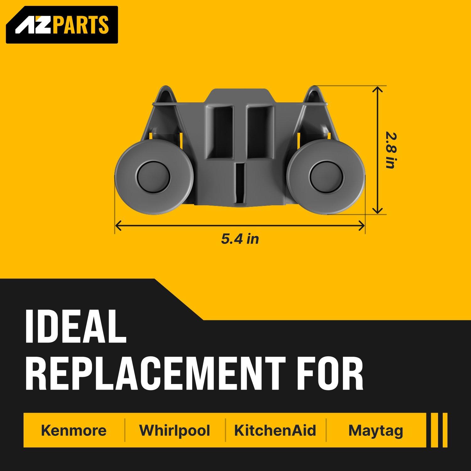 [Lifetime Warranty] W10195416 Dishwasher Lower Dish Rack Wheels - Compatible with KitchenAid Whirlpool Kenmore Dishwashers - Replaces AP5983730 W10195416V PS11722152 - Pack of 4 image 4