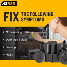 [Lifetime Warranty] W10195416 Dishwasher Lower Dish Rack Wheels - Compatible with KitchenAid Whirlpool Kenmore Dishwashers - Replaces AP5983730 W10195416V PS11722152 - Pack of 4 thumbnail 5