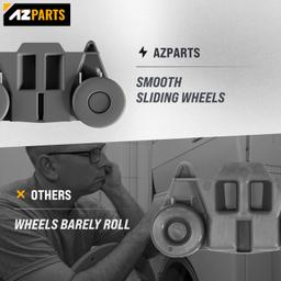 [Lifetime Warranty] W10195416 Dishwasher Lower Dish Rack Wheels - Compatible with KitchenAid Whirlpool Kenmore Dishwashers - Replaces AP5983730 W10195416V PS11722152 - Pack of 4 thumbnail 1