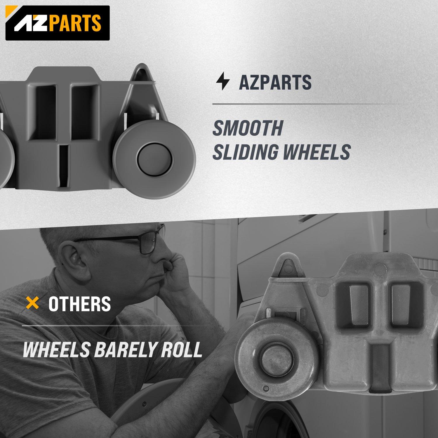 [Lifetime Warranty] W10195416 Dishwasher Lower Dish Rack Wheels - Compatible with KitchenAid Whirlpool Kenmore Dishwashers - Replaces AP5983730 W10195416V PS11722152 - Pack of 4 image 1