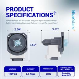 [Lifetime Warranty] DD81-02635A Dishwasher Drain Pump - For Samsung Dishwasher DW80CG4021SRAA DW80CG4051SRAA DW80M2020US/AA DW80N3030UB/AA - Replaces B20-3A01 DD81-02635A 4958703 AP6807450 thumbnail 1