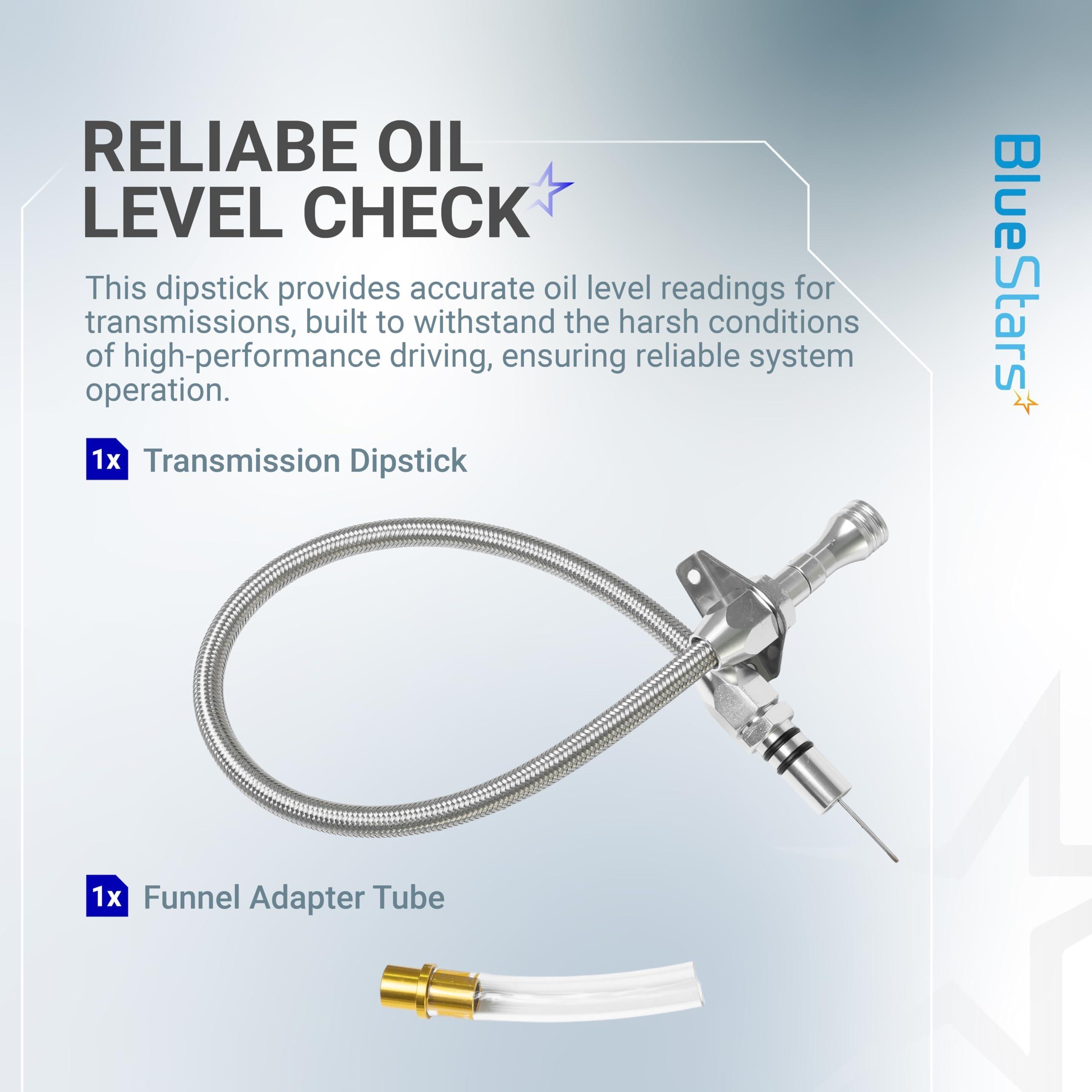 [Lifetime Warranty] Transmission Dipstick Stainless Braided Hose TH350 TH400 700R4 image 1