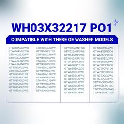 [Lifetime Warranty] WH03X32217 Washer 1/2 HP Motor Pulley & Nut Set - Compatible with GE GTW460AMJ0WW GTW460AMJ2WW GTW460ASJ0WW - Replaces WH07X24182 WH49X25377 4975025 AP7018598 PS16554753 EAP16554753 thumbnail 5