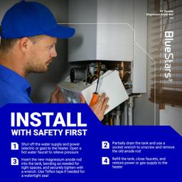 [Lifetime Warranty] 44" Water Heater Magnesium Anode Rod Replacement Kit thumbnail 7