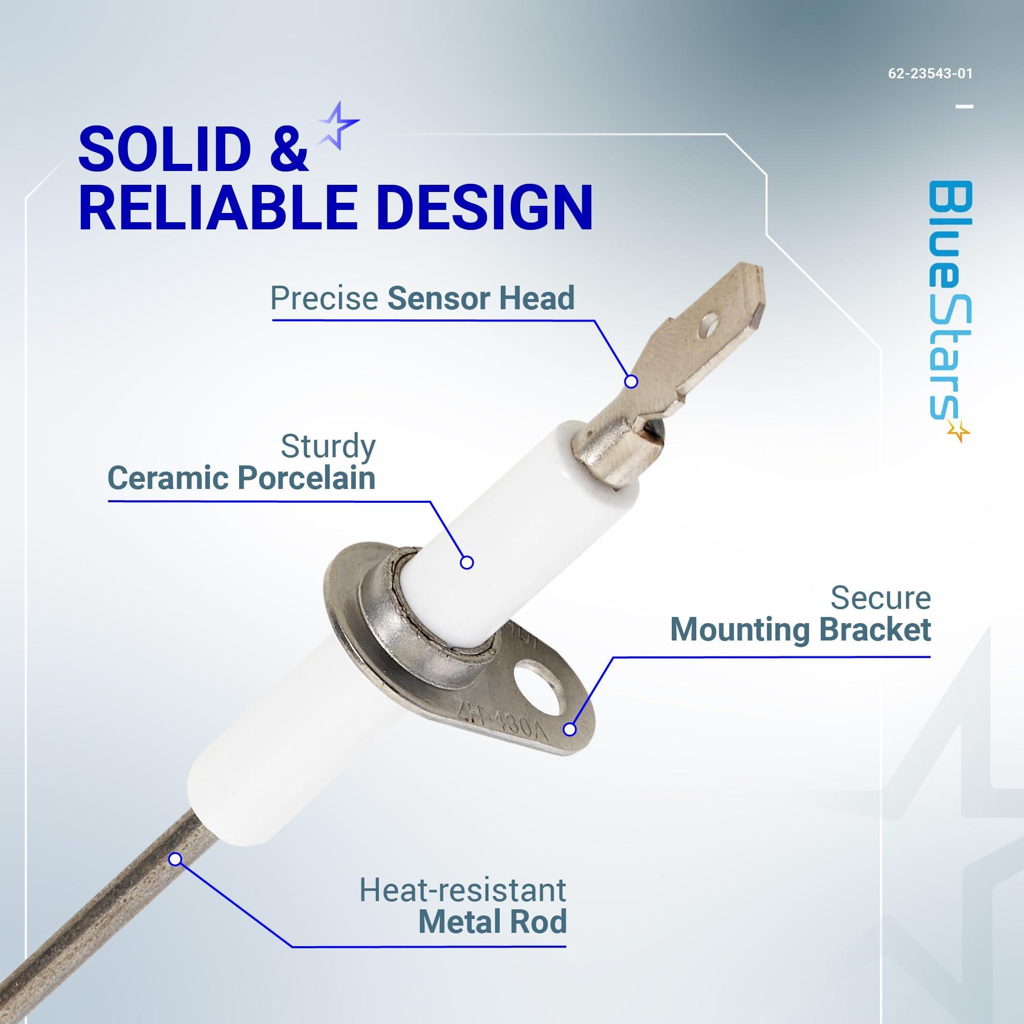 BlueStars 4 Packs 62-23543-01 Furnace Flame Sensor Replacement Part - Compatible with Rheem, Ruud, WeatherKing, Thermal Zone, DuroGuard Furnace - Replace 62-23543-02 62-23543-03 62-23543-04 image 3