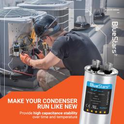 [Lifetime Warranty] 45 uF MFD Â±5% 370/440 VAC 50/60 Hz Round Run Start Capacitor - Fits AC Motor Run, Fan Start, Heat Pump thumbnail 6