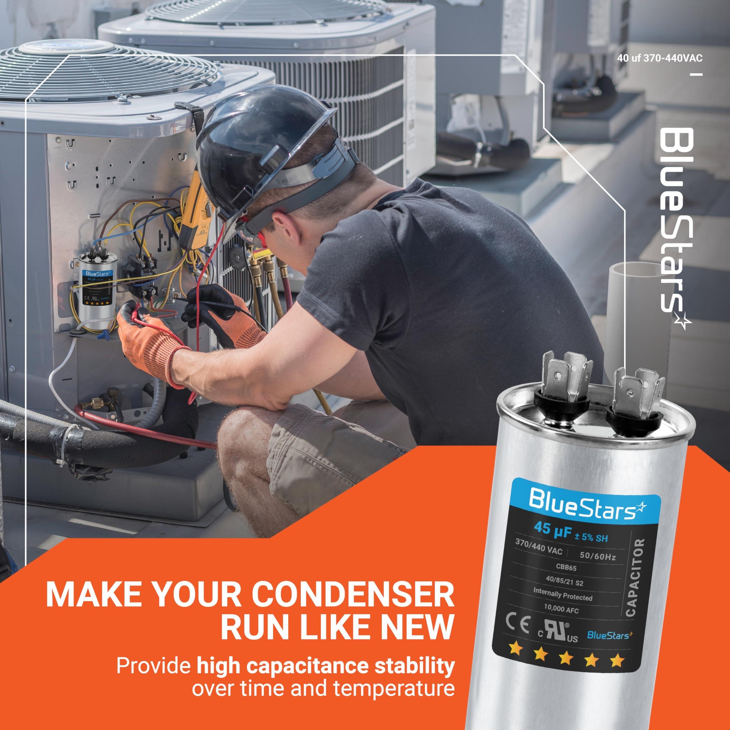 [Lifetime Warranty] 45 uF MFD Â±5% 370/440 VAC 50/60 Hz Round Run Start Capacitor - Fits AC Motor Run, Fan Start, Heat Pump image 6