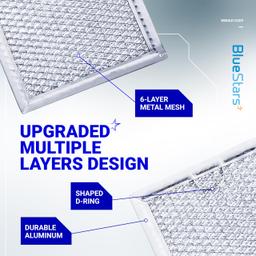 [Lifetime Warranty] WB06X10309 WB06X10359 Microwave Grease Filter Replacement 7.64" x 5.12" - Compatible with GE LG Kenmore Over-The-Range Vent Hood Microwaves - Pack of 3 thumbnail 2
