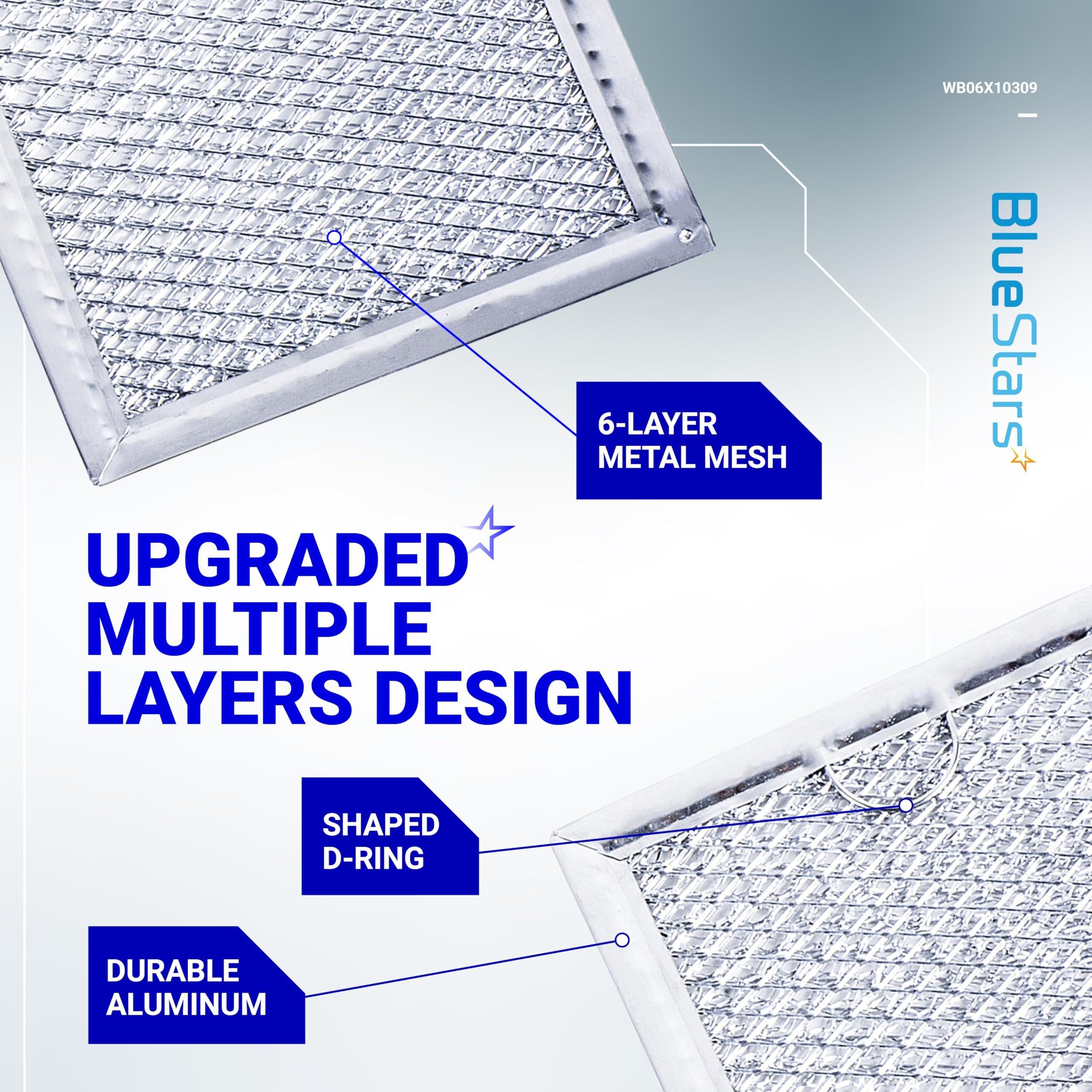 [Lifetime Warranty] WB06X10309 WB06X10359 Microwave Grease Filter Replacement 7.64" x 5.12" - Compatible with GE LG Kenmore Over-The-Range Vent Hood Microwaves - Pack of 3 image 2