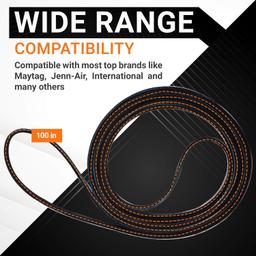 [Lifetime Warranty] Y312959 WPY312959 312959 Dryer Tumbler & Motor Belt - Compatible with Maytag DE106, DE107, DE110, DE180, DE18CA, DE18CM, DE18CS, DE18CT, DE19CA, DE19CD, DE19CS, DE19CT - Pack of 2 thumbnail 1