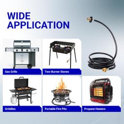 [Lifetime Warranty] 10FT Propane Hose Adapter for Mr Heater Big Buddy - F273704 thumbnail 5