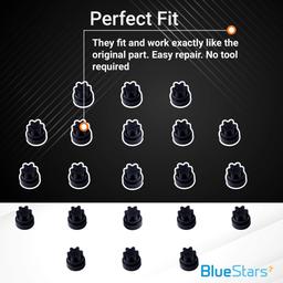 [Lifetime Warranty] 00618112 00637940 Rubber Grate Feet Replacement - Compatible with Thermador & Bosch Range Cooktop - Replaces 1999626 617174 618112 PS3478553 - Pack of 20 thumbnail 4