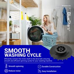[Lifetime Warranty] WH03X32217 Washer 1/2 HP Motor Pulley & Nut Set - Compatible with GE GTW460AMJ0WW GTW460AMJ2WW GTW460ASJ0WW - Replaces WH07X24182 WH49X25377 4975025 AP7018598 PS16554753 EAP16554753 thumbnail 2