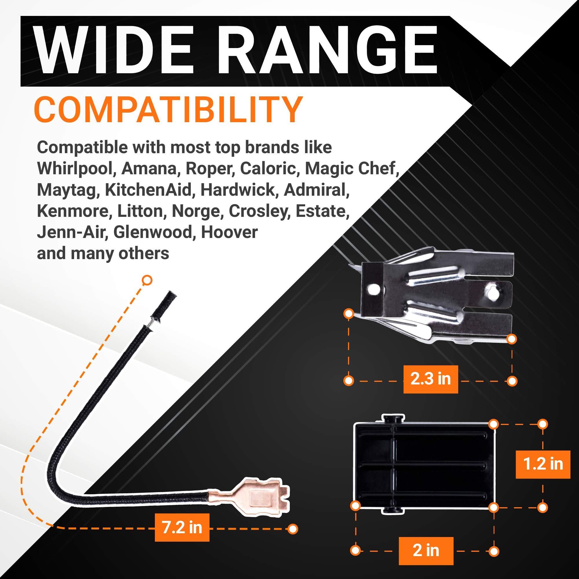[Lifetime Warranty] 330031 Range Burner Receptacle Kit - Compatible with Whirlpool Kenmore Range/Stove/Microwave Oven - Replaces AP3075808 814399 5303935058 5301167733 WB17X210 - Pack of 4 image 1