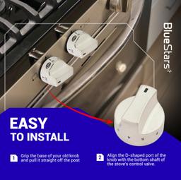 318282310 Stove Burner Knob - Stove Knobs compatible with Frigidaire Kenmore Gas Range Stove Cooktop - Pack of 5 thumbnail 6