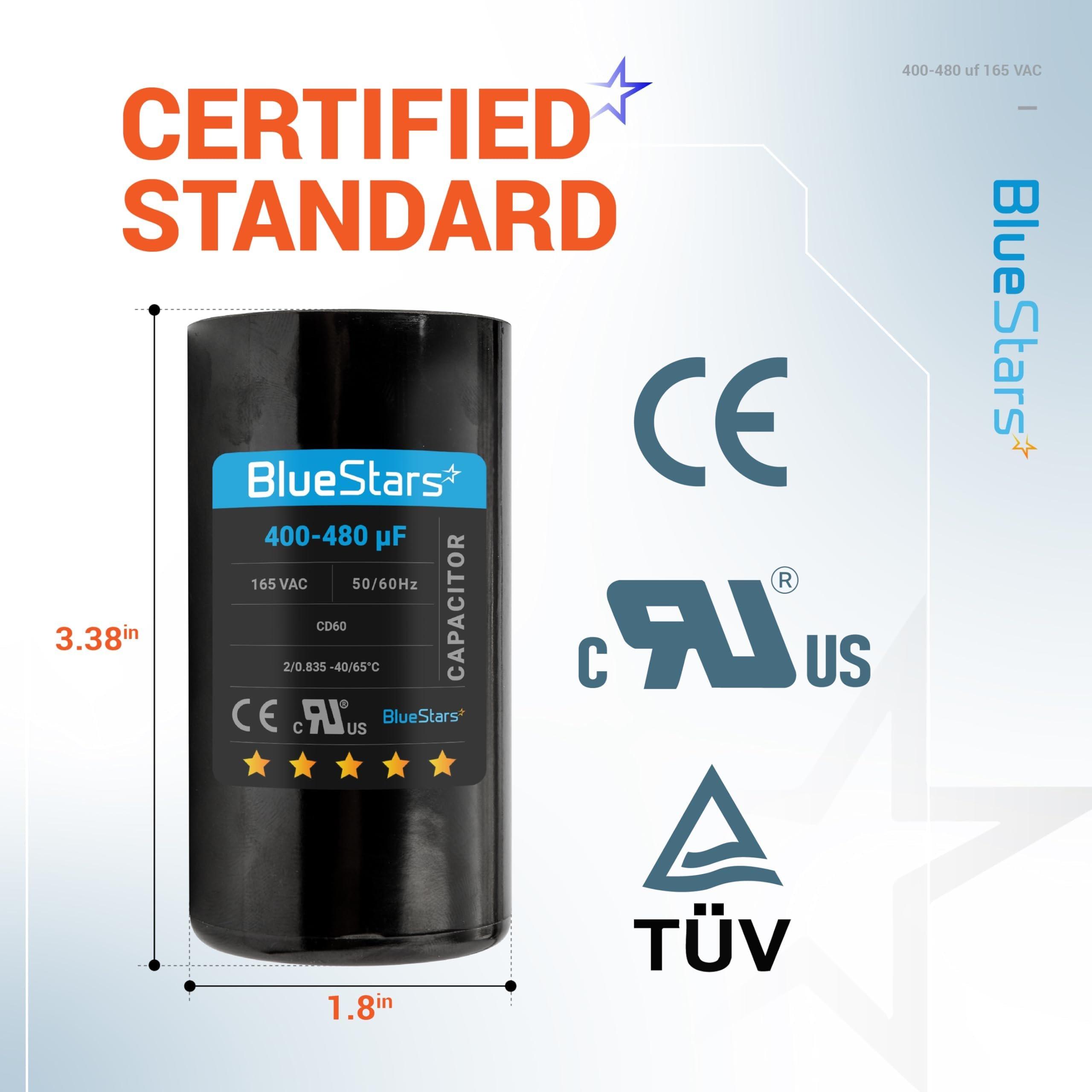 [Lifetime Warranty] 400-480 uF MFD 165 VAC CD60 Universal Round Motor Start Capacitor 50/60 Hz - Replacement for AC Electric Motor image 1