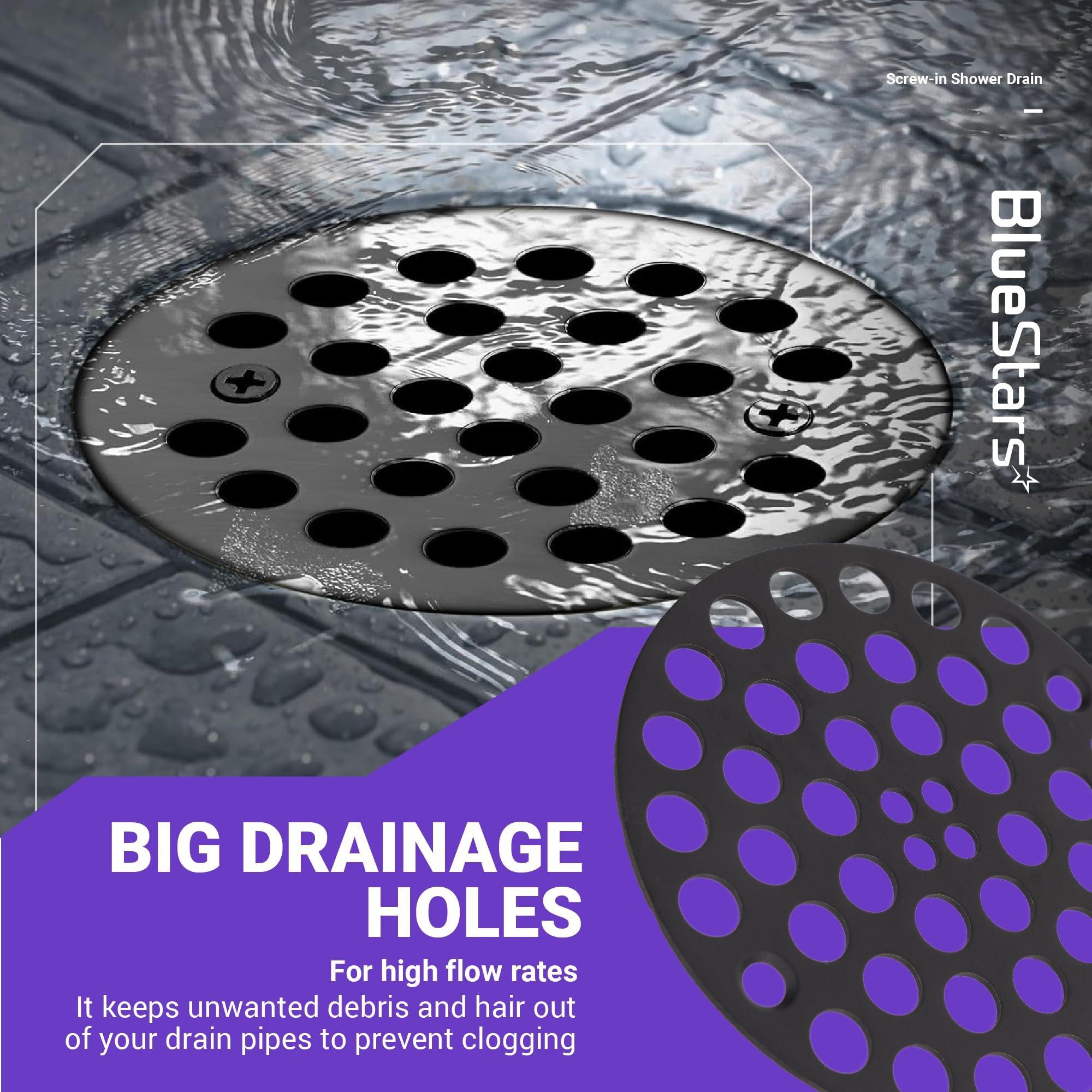 [Lifetime Warranty] 4â€ Metal Shower Strainer Drain Trim Set - Screw-in Cover for US Standard Sizes - Complete Kit with Machine & Self-Tapping Screws image 6