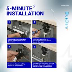 [Lifetime Warranty] 5304525218 Dishwasher Door Latch - Compatible with Electrolux, Kenmore, Frigidaire Dishwasher - Replaces 5304525218, 154543901, 154758101, 154543901, 154722401, 5304527418, AP6783743 thumbnail 6