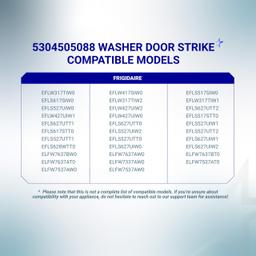 [Lifetime Warranty] 5304505088 Washer Door Strike - Compatible with Frigidaire, Electrolux Washer EFLW317TIW0, EFLW417SIW0, EFLS517SIW0, EFLS617SIW0 - Replaces AP6031188, 4452319, PS11766033 thumbnail 5
