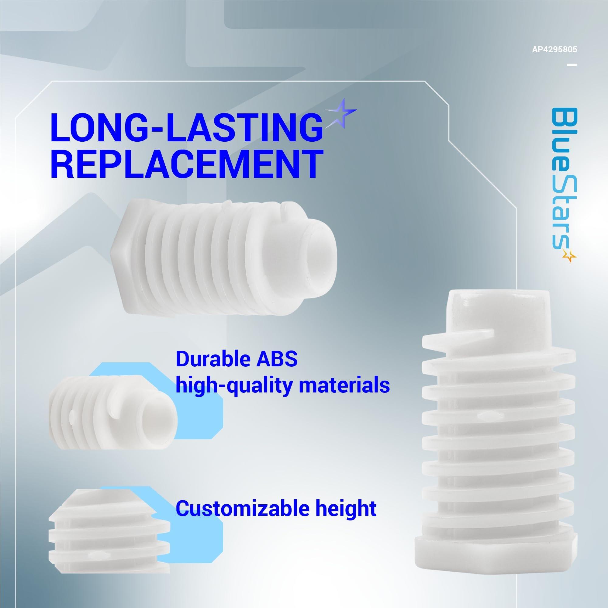 [Lifetime Warranty] 49621 PS1609293 Dryer Leveling Leg Feet - Replaces W10823505 AP4295805 PS1609293 - Compatible with Whirlpool Gew9200lw1 Aed4475tq0 Gew9250pw1 Ced126sxq1 - Pack of 4 image 2