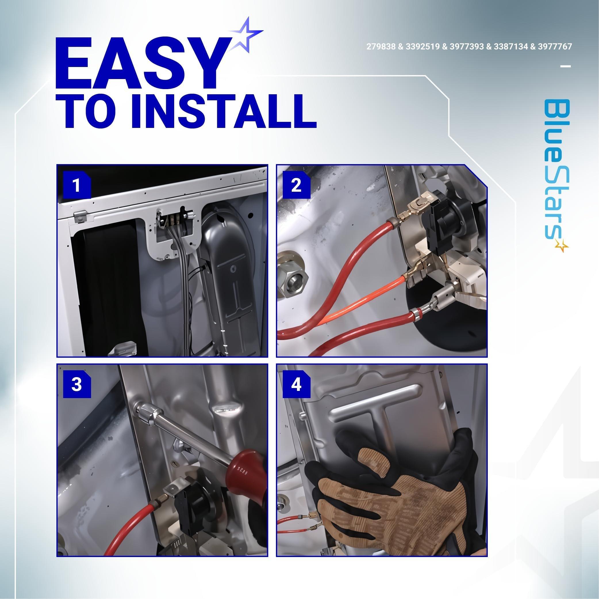 [Lifetime Warranty] Dryer Heating Element Kit for Whirlpool WED4815EW1 WED5000DW2 WED6200SW1 WED5300VW0 WED5100VQ1 WED4800BQ1 WED5300SQ0 WED4800XQ1 WED4800XQ0 WED49STBW1 WED4950HW0 WED4850HW0 WED4900XW0 WED4616FW0 image 8