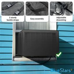 [Lifetime Warranty] Window Air Conditioner Cover For Outside Unit - 25.5"W x 21"D x 17"H AC Cover - Heavy Duty Insulation Window AC Protection Outdoor with Drawstring thumbnail 3