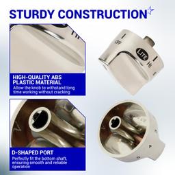 318282310 Stove Burner Knob - Stove Knobs compatible with Frigidaire Kenmore Gas Range Stove Cooktop - Pack of 5 thumbnail 3