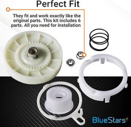 [Lifetime Warranty] W10721967 Pulley Clutch Kit W10006384 Drive Belt W10528947 Basket Hub - Compatible with Whirlpool Kenmore Maytag Washers - Replaces PS10057144 W10006354 W10006356 W10239973 WTW5000DW1 thumbnail 2