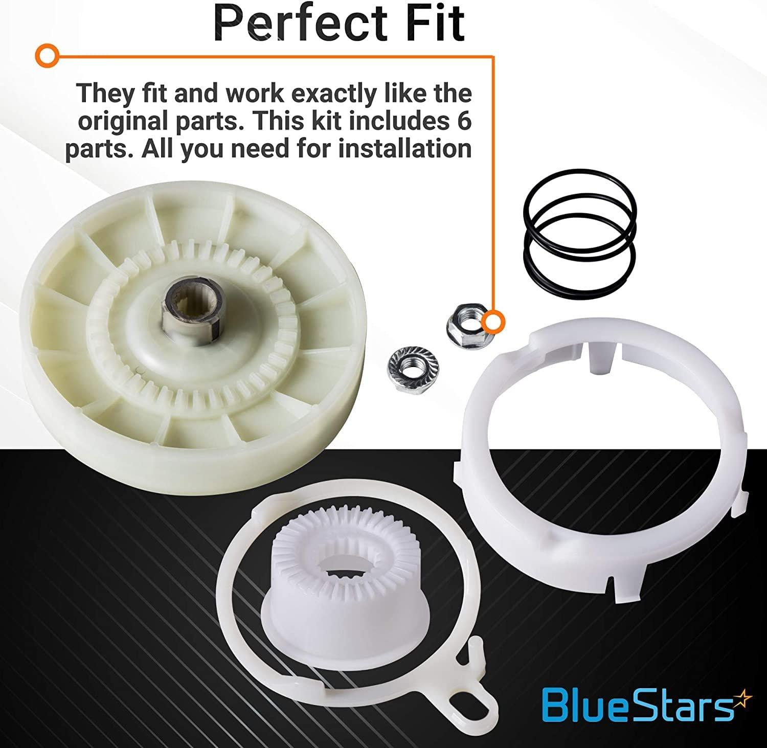 [Lifetime Warranty] W10721967 Pulley Clutch Kit W10006384 Drive Belt W10528947 Basket Hub - Compatible with Whirlpool Kenmore Maytag Washers - Replaces PS10057144 W10006354 W10006356 W10239973 WTW5000DW1 image 2
