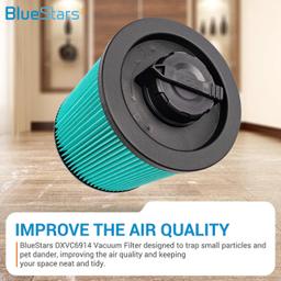 [Lifetime Warranty] DXVC6914 HEPA Cartridge Filter Replacement for DEWALT 6-16 Gallon DeWalt Wet/Dry Vacuum Cleaner DXV06P DXV09P DXV10P DXV10PL DXV10SA DXV12P DXV14P DXV16P thumbnail 1