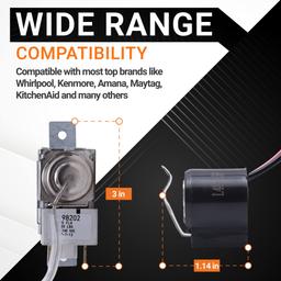 [Lifetime Warranty] 2198202 Refrigerator Cold Control Thermostat & W10225581 Bimetal Defrost Thermostat - Replaces 2161284 2198201 PS11739232 thumbnail 1