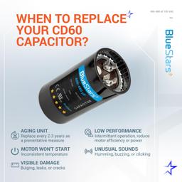 [Lifetime Warranty] 400-480 uF MFD 165 VAC CD60 Universal Round Motor Start Capacitor 50/60 Hz - Replacement for AC Electric Motor thumbnail 10