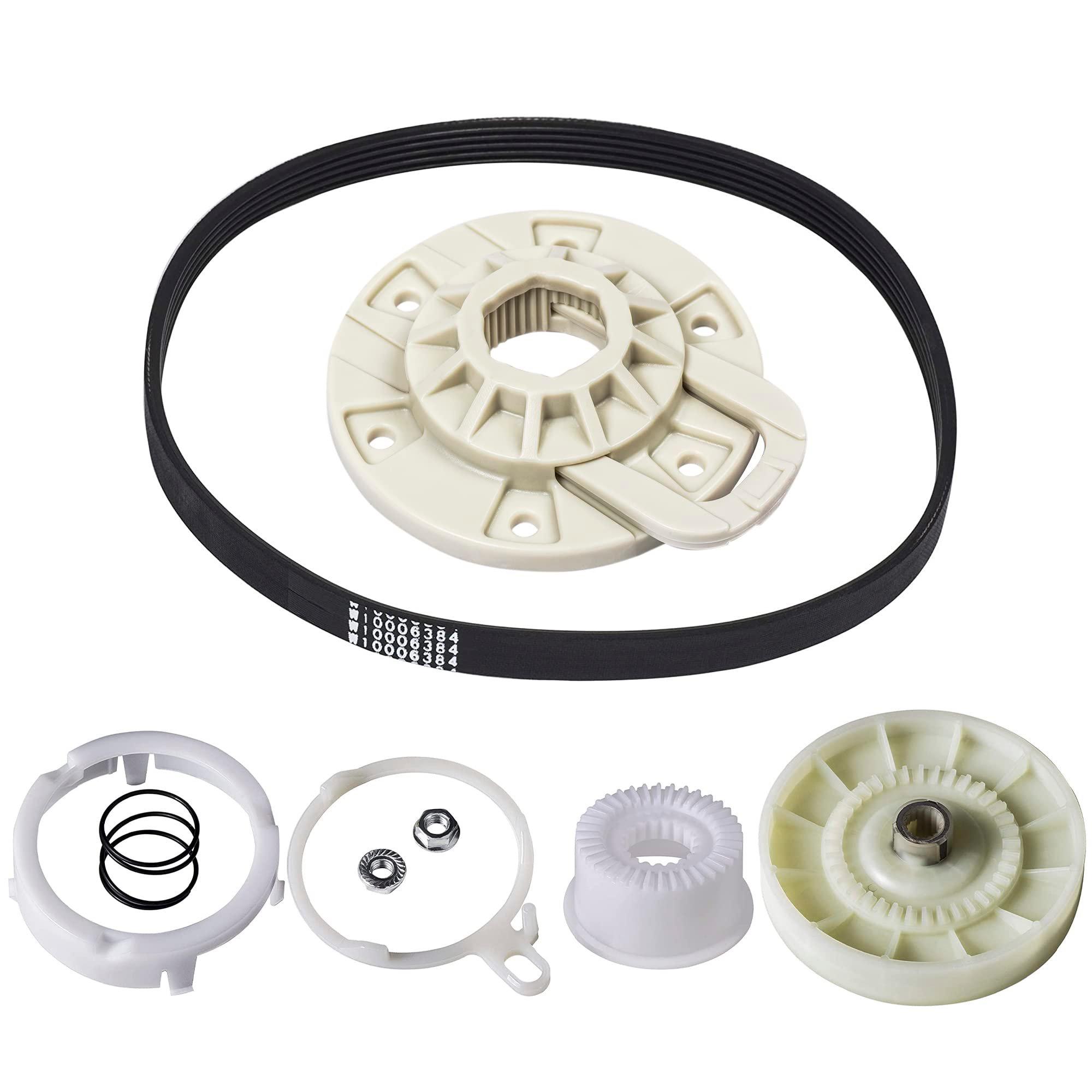 [Lifetime Warranty] W10721967 Pulley Clutch Kit W10006384 Drive Belt W10528947 Basket Hub - Compatible with Whirlpool Kenmore Maytag Washers - Replaces PS10057144 W10006354 W10006356 W10239973 WTW5000DW1 image 0