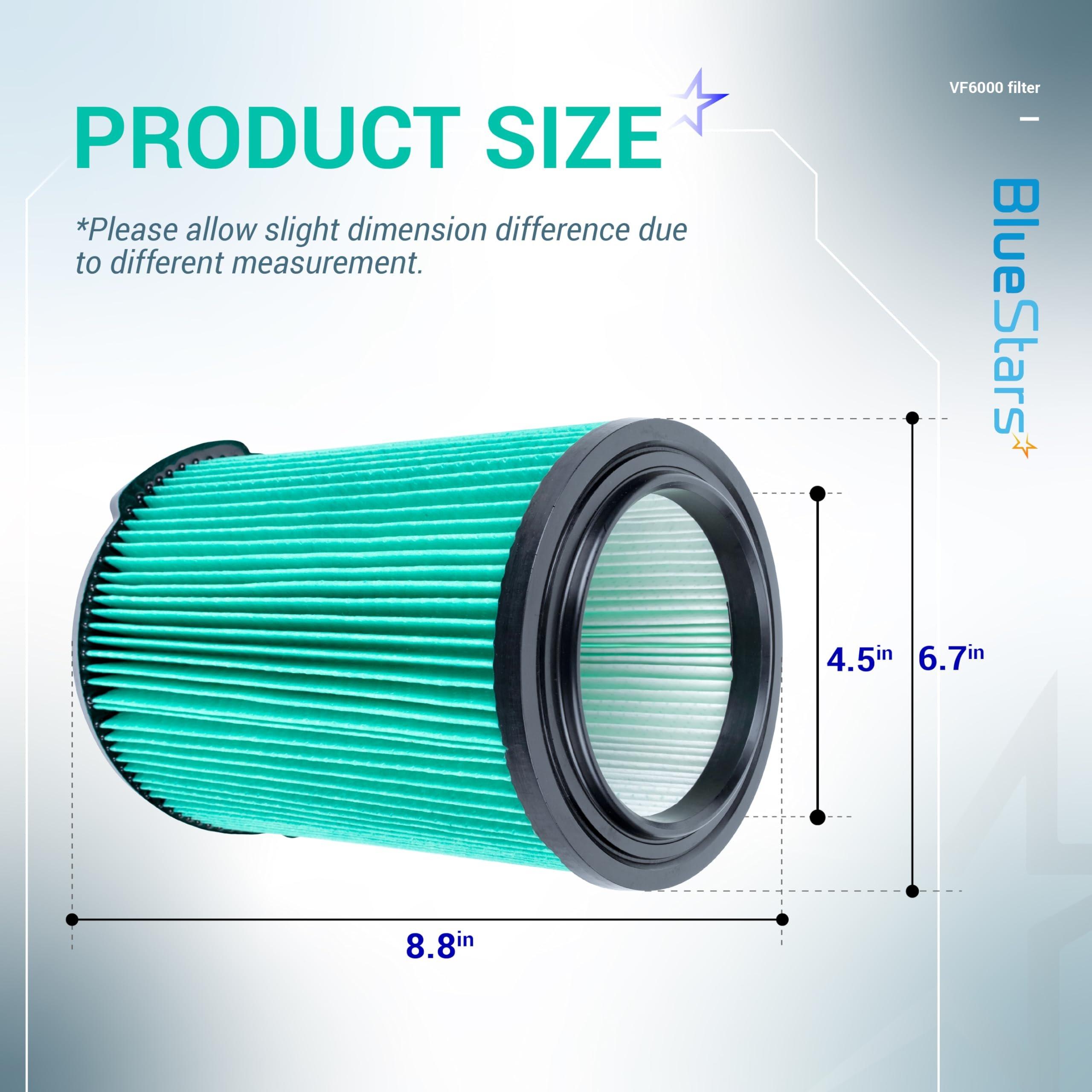 [Lifetime Warranty] VF6000 5-Layer HEPA Replacement Filter for Ridgid 5-20 Gallon Wet Dry Vac Vacuums WD5500 WD0671 WD6425 WD7000 WD1280 WD1851 WD1680 WD1956 RV2400A 1400RV - Pack of 2 image 1